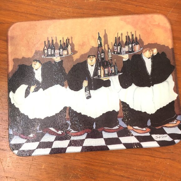 Vintage Tempered Glass Cheese Board - Picture 1 of 6